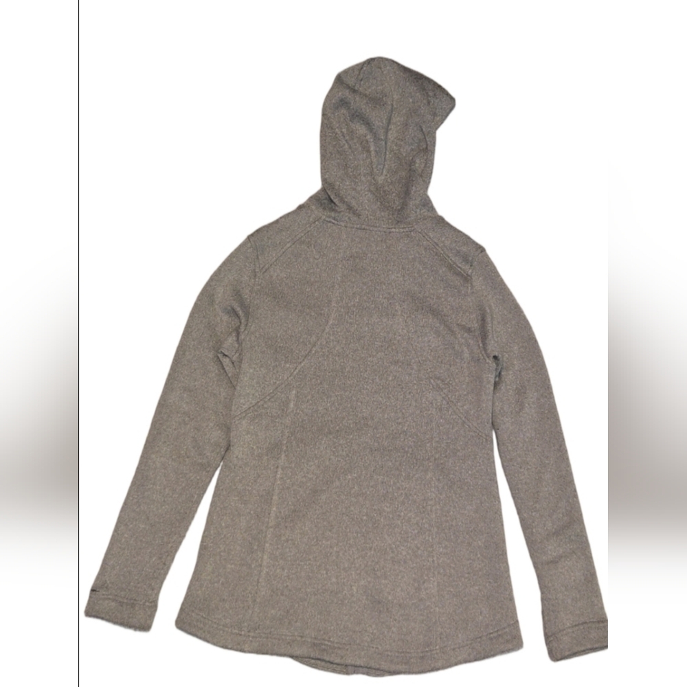 Eddie Bauer Women's Gray Heathered Knit Full Zip Hooded Sweater Jacket S - Picture 2 of 4
